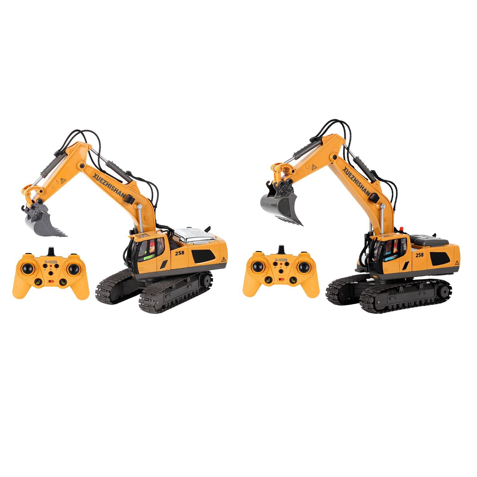 Radio controlled excavator , 11- channel electric vehicle toy for children's birthday