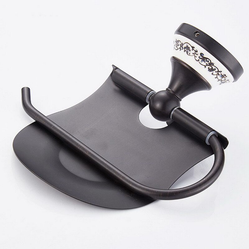 Toilet Paper Holder Porcelain Base Wall Mounted Toilet Tissue Paper Holder Bath Accessory KD750