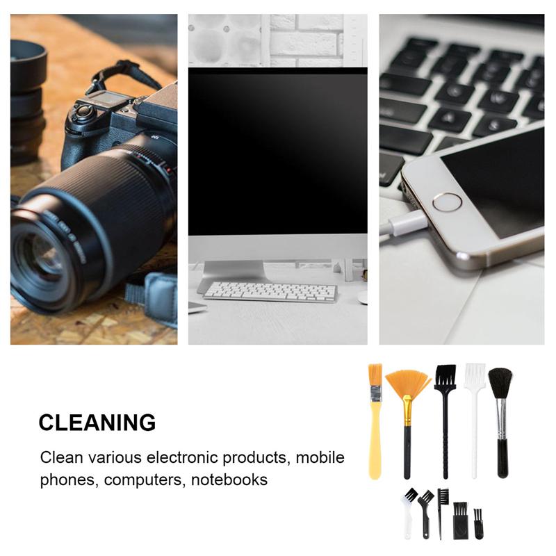 10pcs Portable Anti-static Dusting Brush Laptop Cleaning Kit For Computer Keyboard Small Space Cleaner