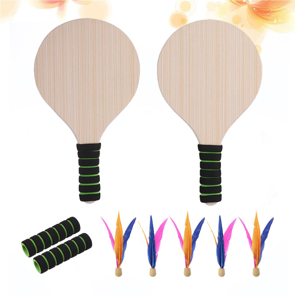 Paddle Ball Game Beach Tennis Pingpong Cricket Badminton Racket Paddles Set Indoor Outdoor Racquet Game for Kids and Adults
