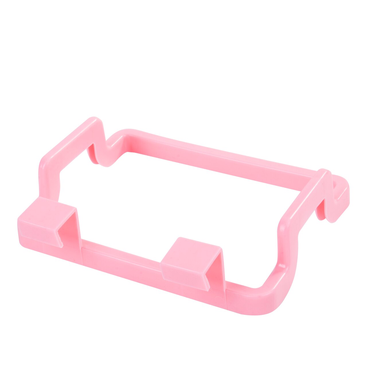 1pcs Portable Garbage Bag Kitchen Storage Hanging Trash Garbage Rubbish Kitchen Carrier Plastic Bag Bin Sack Hanger Holder: Pink
