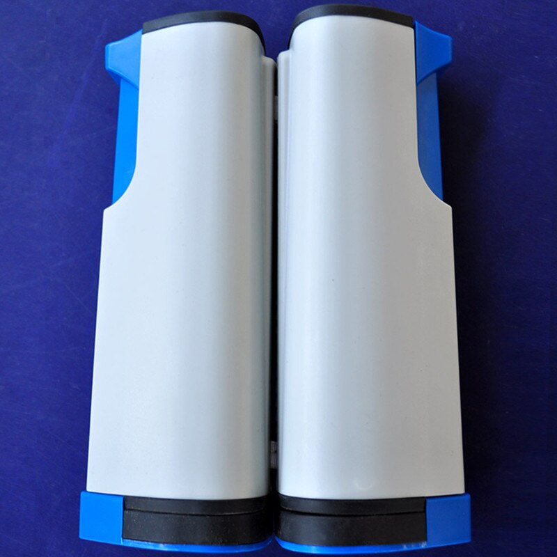Filet de ping-pong rétractable avec poteaux, maille en platique solide,kit de remplacement pour jouer au tennis de table,: White with blue