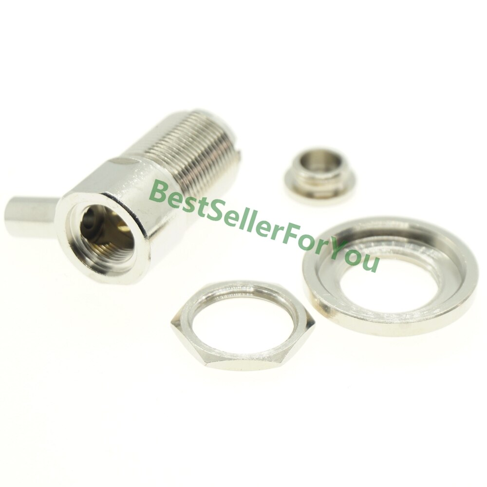 UHF Female SO239 SO-239 Jack Right Angle Solder Connector 90 Degree LMR195 RG58 RG400 RG142 Cable