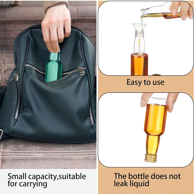 10 Uds 30ML-150ML Mini botella de licor de plástico portátil botellas de jugo contenedor de bebidas reutilizable para favores bodas fiestas favores