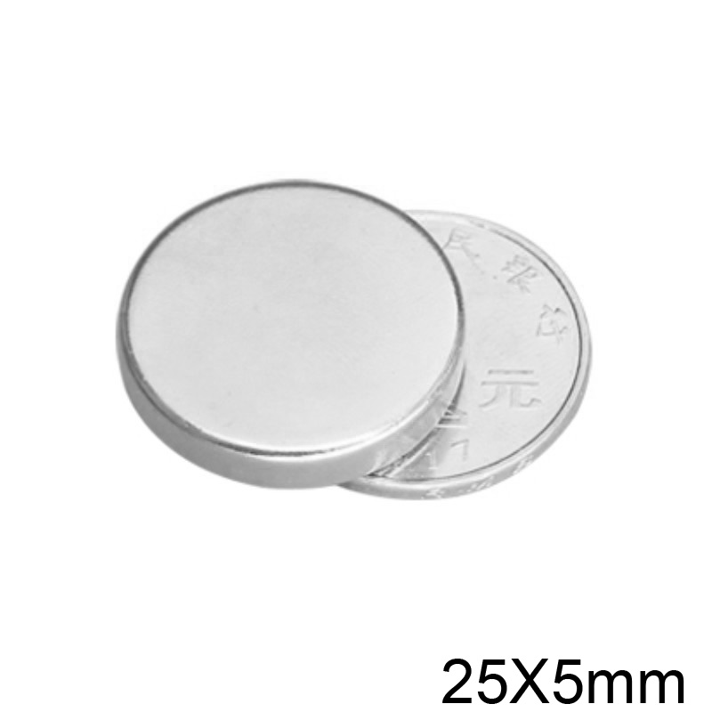 1/2/5/10/20/50 Pcs 25X5 Mm Permanente Magnetische 25 Mm X 5 Mm Bulk Stalen Ronde Magneten 25X5 Mm Neodymium Schijf Magneet 25*5 Mm Circulaire 25