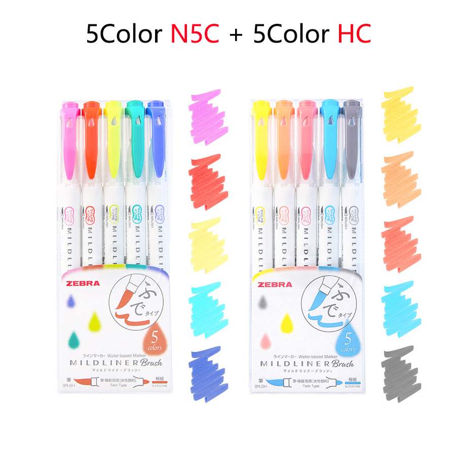 Marker evidențiator cu vârf dublu zebra, manual colorat, marker pentru subliniere, grosime variabilă, vârf moale, wft, set limitat de 8: Prună