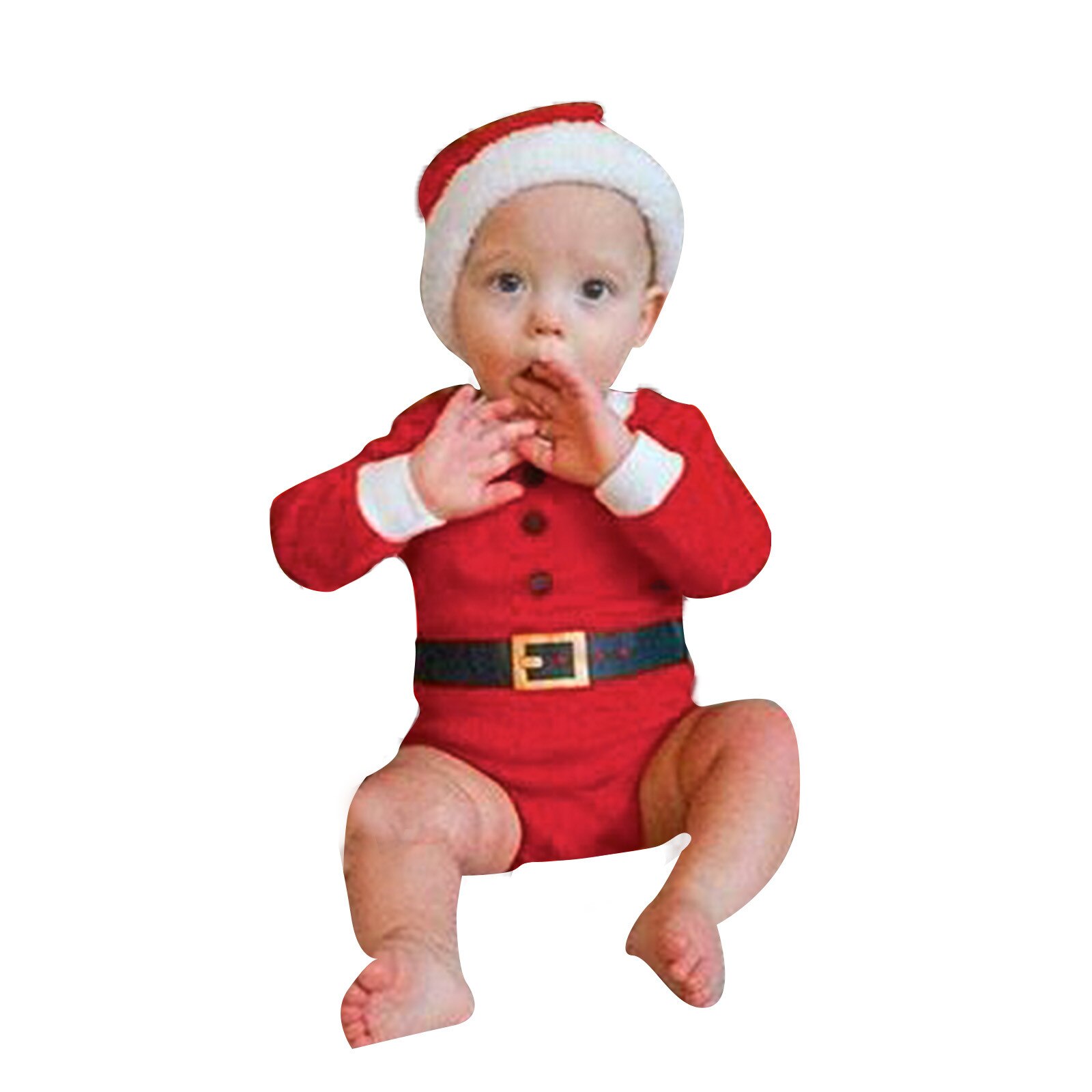Bebê recém-nascido roupas de natal conjunto infantil da criança chapéu de natal boné macacão playsuit outfits bebê meninos meninas traje de natal ropa