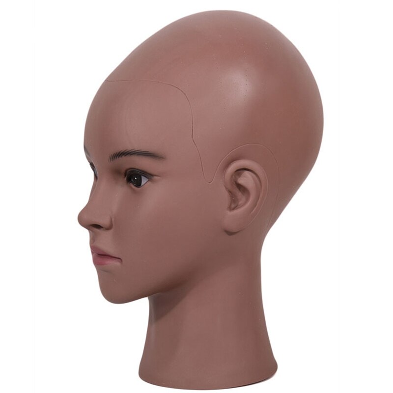 Skaldet mannequin hoved med klemme kvindelig mannequin hoved til parykker, der laver hatte, viser kosmetologi mannequin hoved til makeup praksis