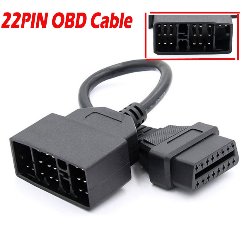 22 Pin Naar 16 Pin Obd OBD2 Diagnostic Connector Voor Toyota 22PIN Obdii Kabel Adapter Transfer Voor Toyota 22Pin Om OBD2 16Pin Plug