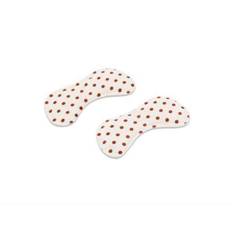 2 Stuks Hoge Prestaties Foam Inlegzolen Anti Slip Kussen Pads Voeten Care Tools Protector Wrijven Hak Schoenen Inlegzolen Insert: beige dot