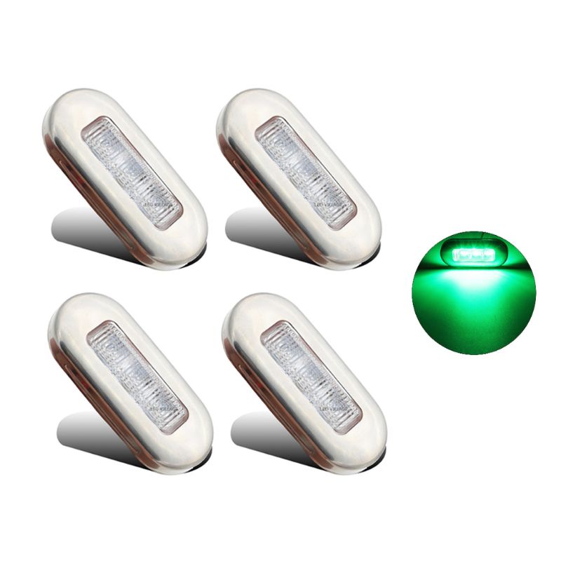 4x3 led 12v barco escada deck lado marcador luz de cortesia luzes indicadoras turn signal iluminação marinha barco acessório luzes traseiras: GY