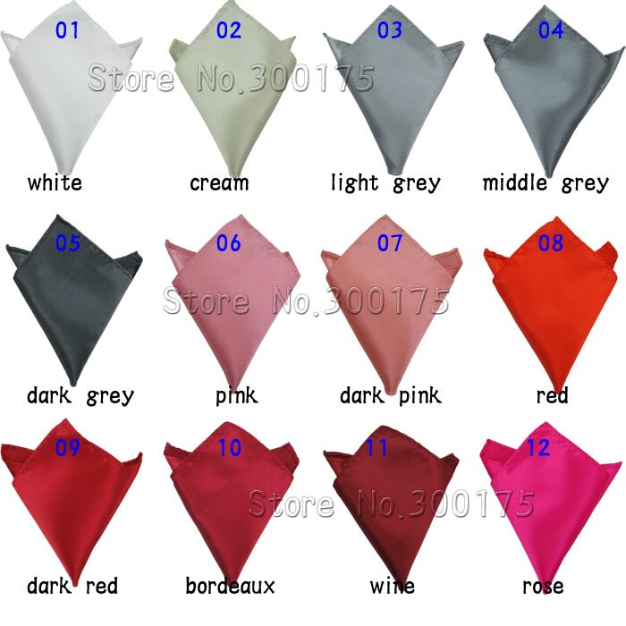 Heren satijnen pochet zakdoek effen kleur bruiloft feest accessoires zakdoek