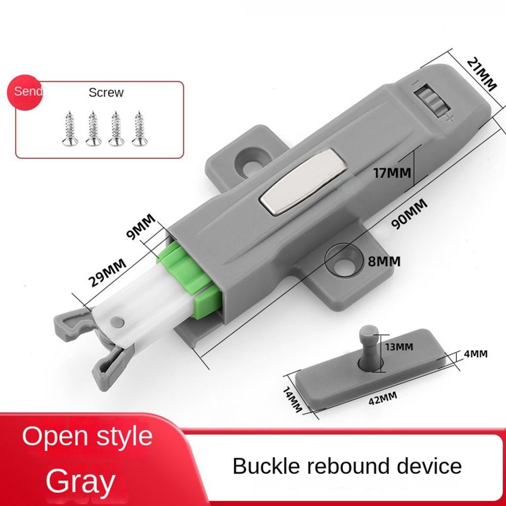 5 Pack Rebound Self Locking Device,Push to Open Cabinet Catches,Adjustable Kitchen Buckel Locks,Cabinet Push Latches: Chrome