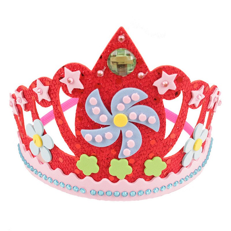 Eva foam papier pailletten kroon bloemen sterren patronen kleuterschool kunst kinderen doe-het-zelf knutsel speelgoed feestdecoraties