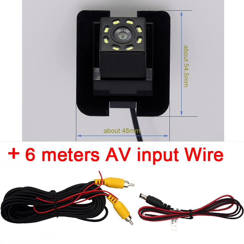 Caméra de recul pour voiture, pour Mercedes Benz W204 W212 W221 S600 S550 S500 S450: 8led Rear Camera