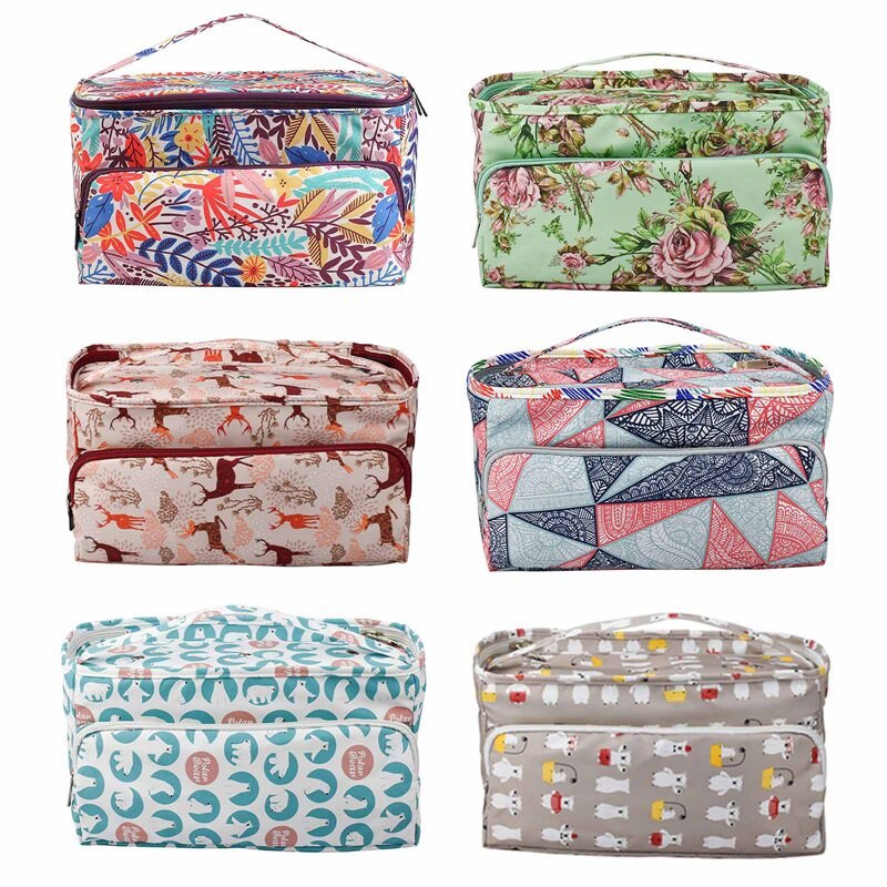 Sac de rangement carré en laine, étui de rangement pour fil à crochet, sac de rangement de style pastoral pour accessoires de couture, rangement de chambre à coucher