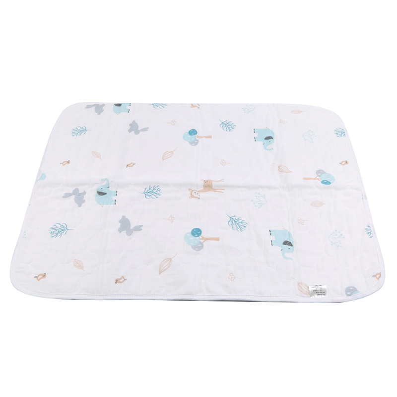 Baby Waterproof SheetBaby Diaper Pad Waterproof Cotton Gauze Sheet Washable Baby Isolation Pad: Elephant