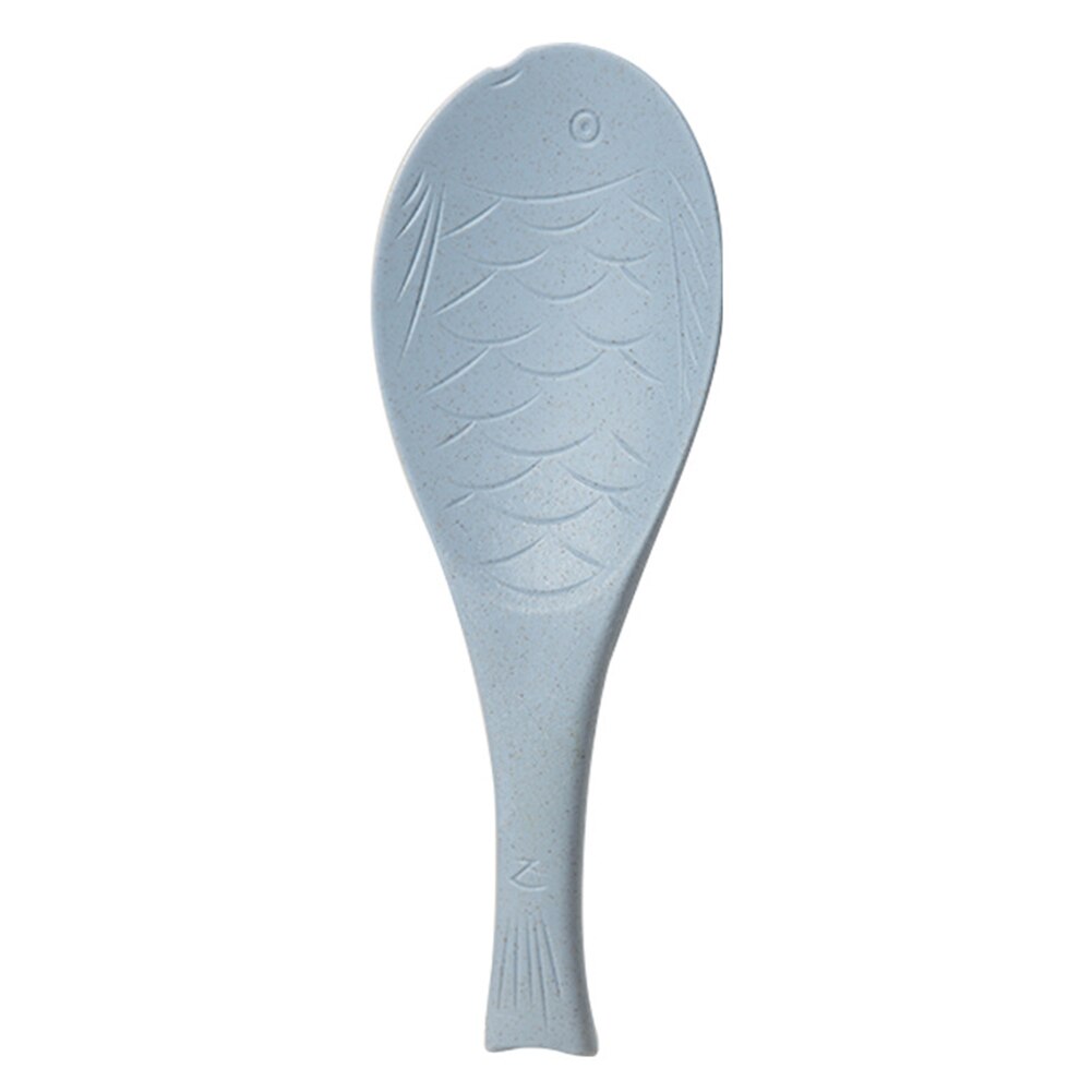 Kitchen Fish Shaped Non-stick Spoons Heat-resistant Rice Paddle Utensil Kitchen Tool 7.5cm x 20.5cm: Blue