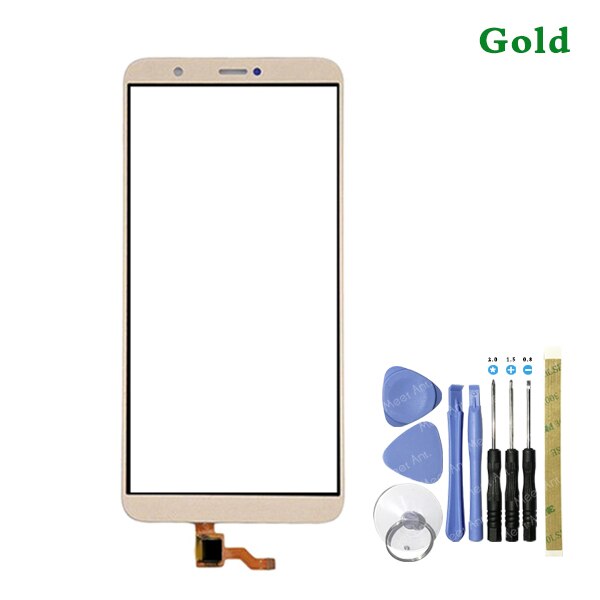 5.65 &#39;&#39;per Huawei P Smart Godere 7S FIG-LX1 FIG-LX2 FIG-LX3 FIG-LA1 Sensore di Tocco Digitale Dello Schermo Esterno Obiettivo di Vetro pannello: Gold With Tool