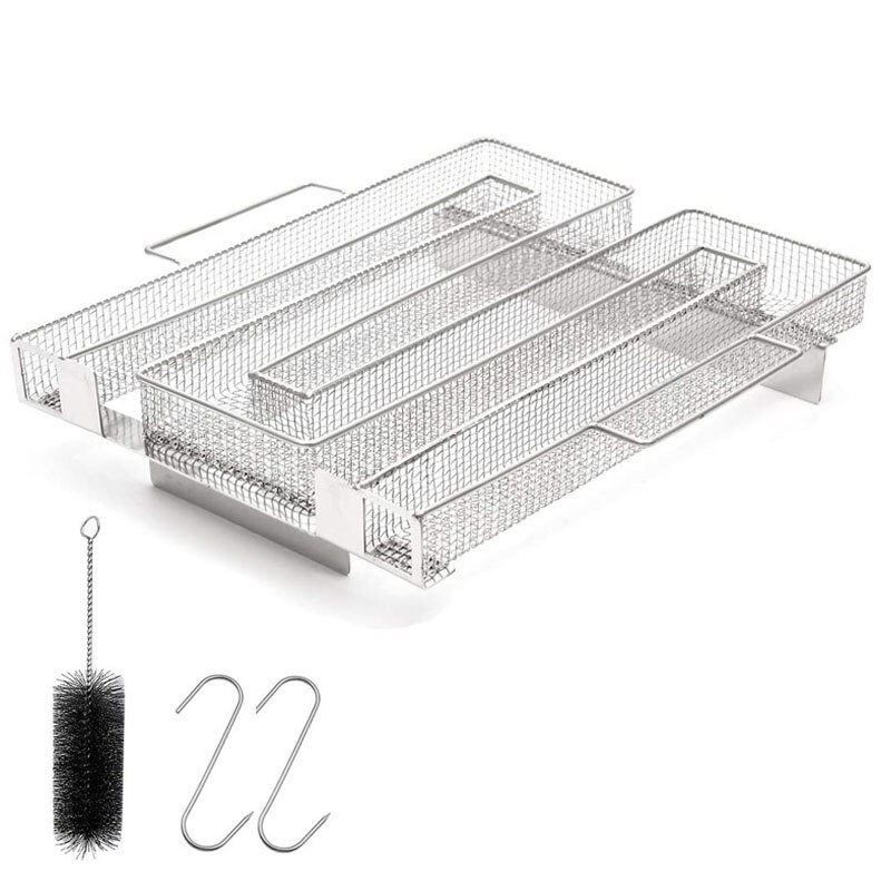 Barbecue Smoke Box Cold Smoke Generator Stainless Steel Grill Net Outdoor Smoking Barbecue Net BBQ Tool Accessories Barbacoa: 22.5 x 17.5 x 4.5cm