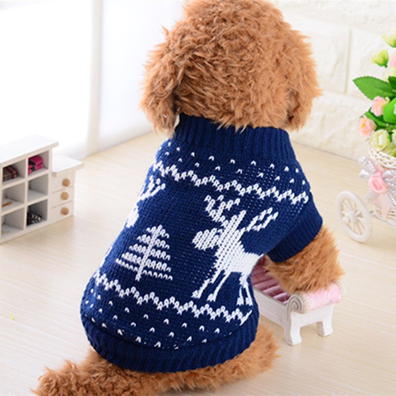 Suéter de punto para perros, ropa para mascotas cachorros, cálido, A la , sólido, variedad de patrones, Invierno