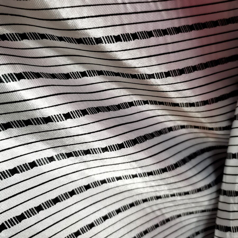 Tira de satén étnico tejido cinta Material brillante Charmeuse poliéster Tilda Material de la bufanda: 3 white