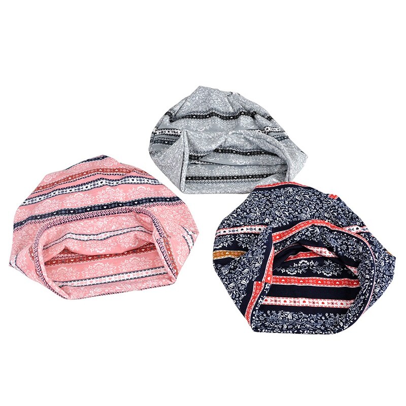 Aolikes femmes dame coiffure foulard Hip Hop Floral bonnet d'hiver écharpe adulte Polyester automne chapeau