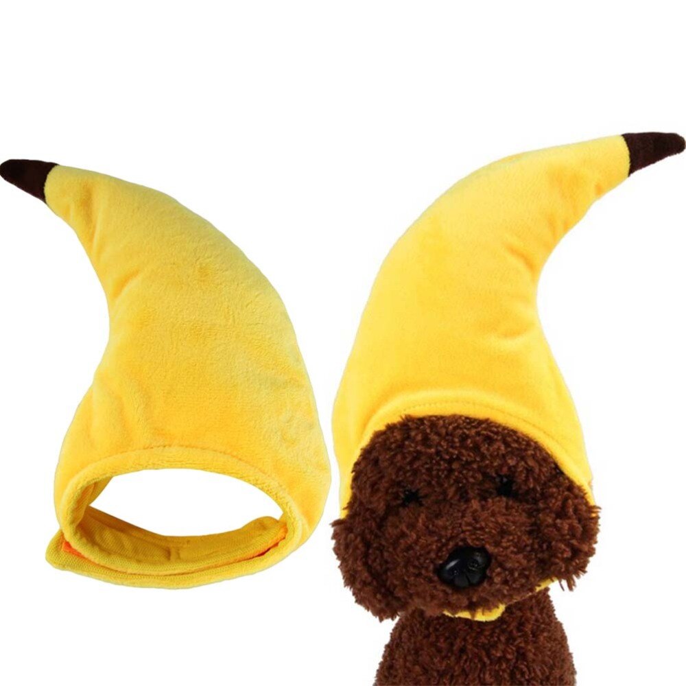 1Pcs Cap Creatieve Decor Leuke Grappige Mooie Make-Up Hoed Pet Banaan Cap Pet Hoed Voor Dier Hond