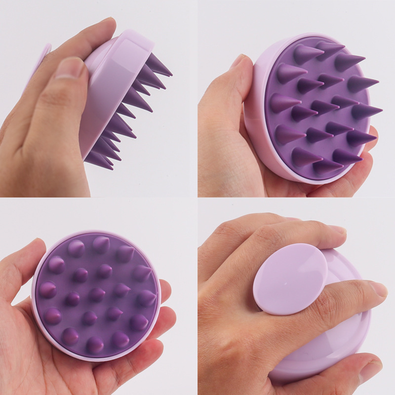 1 cepillo de champú de silicona para cabeza, peine para masaje del cuero cabelludo, peines para lavado de cabello, cepillos para masaje corporal para baño y ducha, herramientas de peluquería