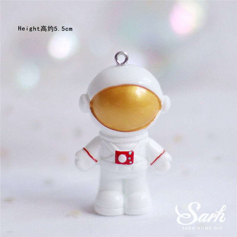 Moon Spaceship Astronaut Decorations Rocket Oh Baby Baking Happy Birthday Cake Topper Wedding Baby Shower Boy Girl Love: Mini astronaut A