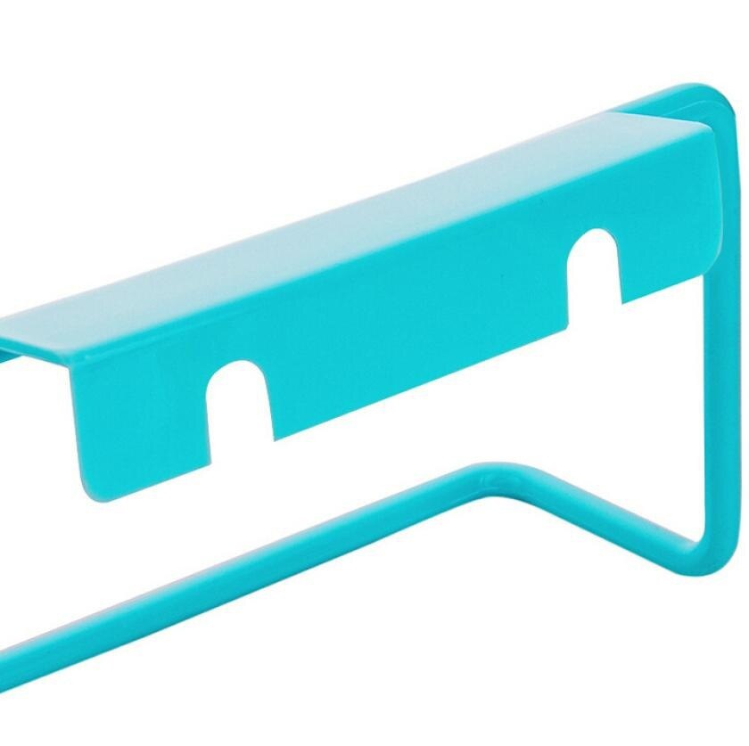 Keuken Handdoek Opknoping Rack Holder Rail Organizer Gratis Nail Deur Terug Rack Badkamer Keukenkast Kast Hanger