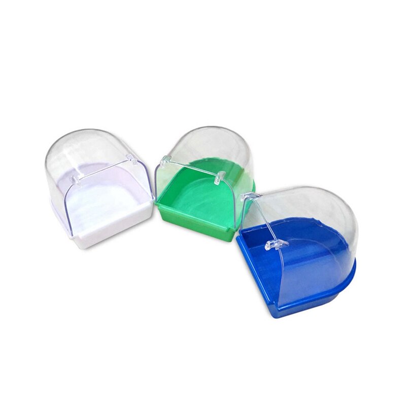 Parrot Bath Box Bird Bath Cage Bird Bath Covered for Small Birds Canary Budgies Parrot