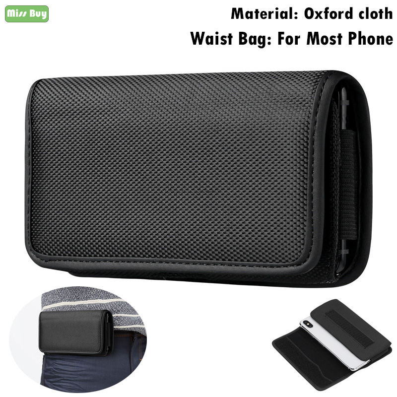 Bolsa de tela Oxford para teléfono para Huawei P8 P9 P10 P20 P30 Pro bolsa de cintura para Huawei P8 P9 P10 P20 P30Lite funda de bolsa para cintura abatible