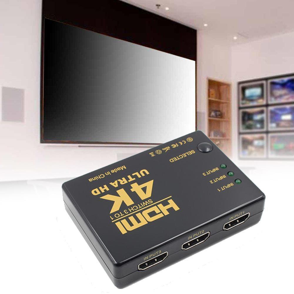 1080P 4K*2K HDMI Video Switch Switcher HDMI Splitter 3 input 1 output Port Hub for DVD HDTV PS3 PS4