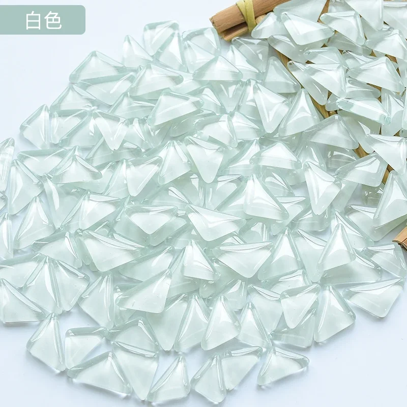 200g Mosaik Dreieck quadratische Glasmosaik fliesen bilden DIY handgemachte freundlicher kreative Dekoration Zubehör Wohn accessoires