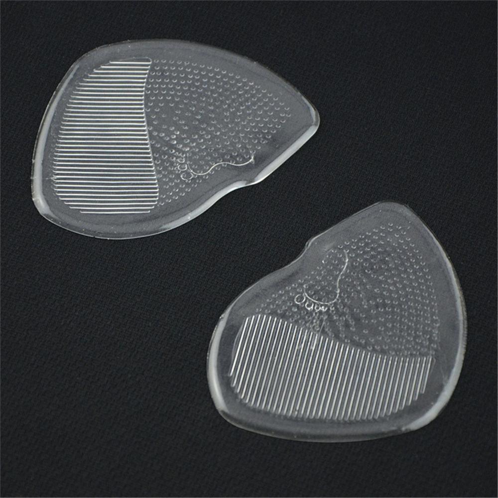 1 par gel indlæg silikone forfodspuder indlægssåler gel indlæg massager anti-skrid smertestillende sandaler hvid rød sko tilbehør: 1