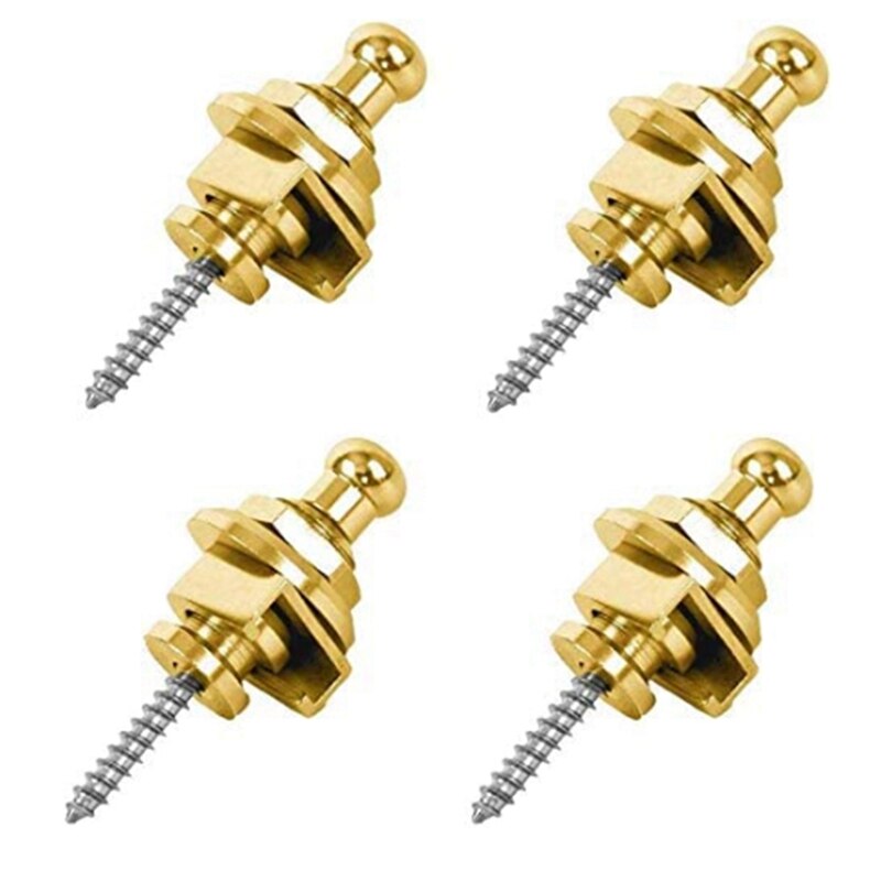 -4PCS Guitar Strap Locks and Buttons Quick Release Security Straplocks for Electric Acoustic Guitar Replacement