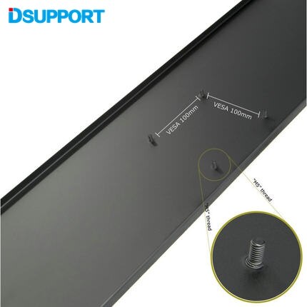 Bandeja de teclado com furo de montagem vesa 100x100mm para diy suporte de teclado de trabalho fixo com monitor titular braço