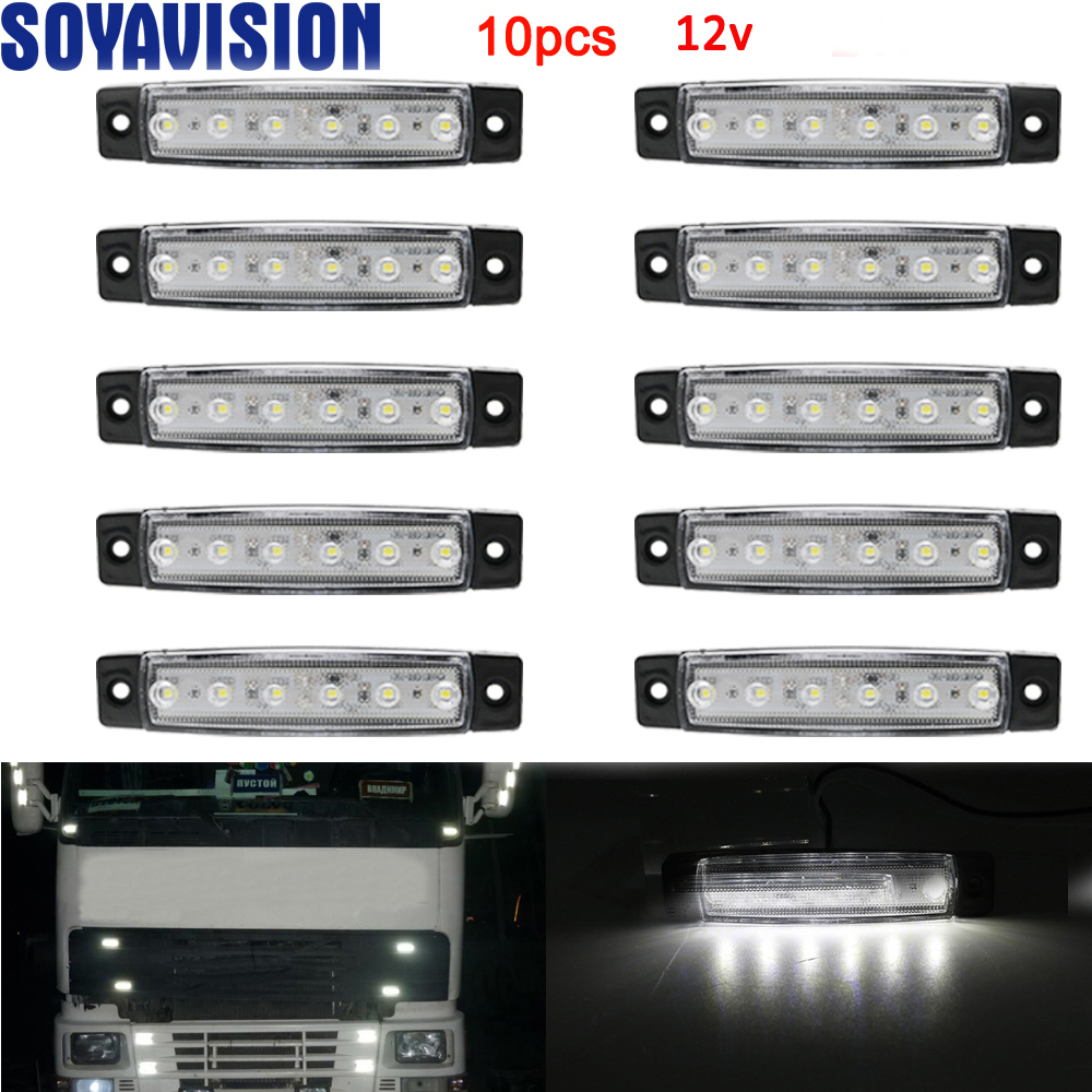6 LED Auto Car Truck Trailer Side Marker Indicators Light Lamp 12v Super Bright Light Low Power Consumption Waterproof