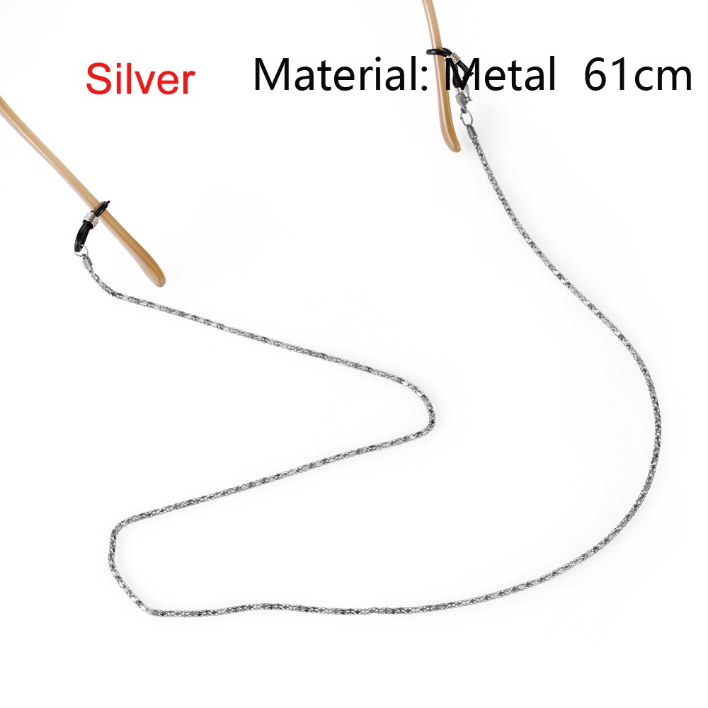 1 PC Face Mask Hanging Lanyard Mask Holder Strap Anti-lost Eyeglass Chains with Clips for Men Women Boys Girls Kids: silver3