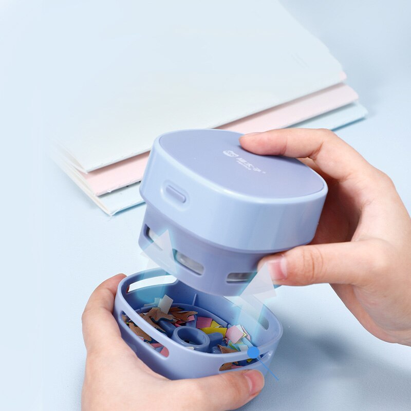 Desk Set Portable Desktop Cleaner Mini Desk Vacuum Cleaner for School Classroom School Office Supplies Dust Collector