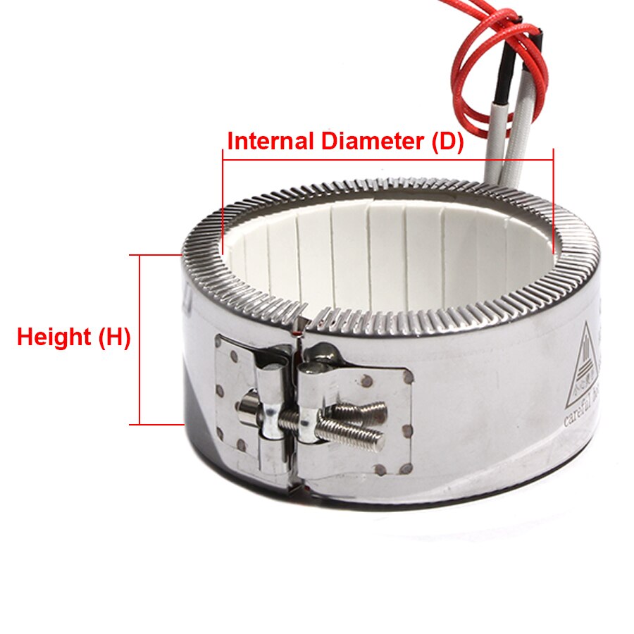 80mm Inner Diameter 40~80 Height Ceramic Band Heater 110V/220V/380V 450W/550W/650W/750W/850W Heating Element
