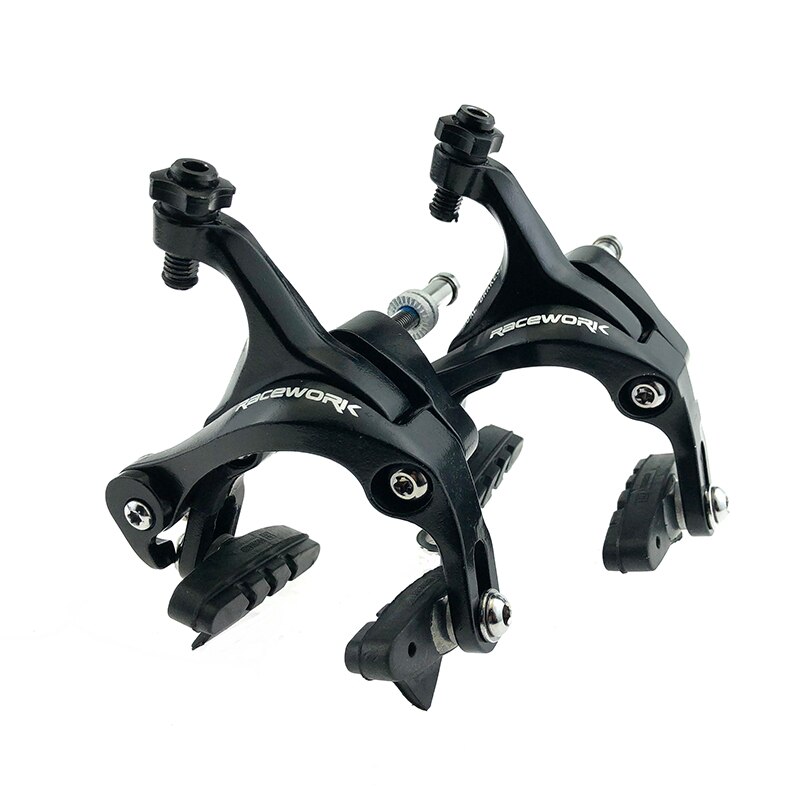 RACEWORK Road Bike Dual Pivot Calipers Bicycle Brake Racing Aluminum Side Pull Caliper Front Rear With Brake Pads: Default Title