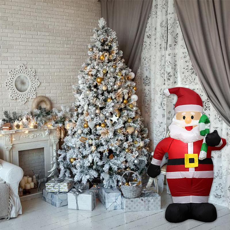120cm Inflatable Santa Claus Blow Up Party Indoor Outdoor Decor Prop Christmas Year Layout Decoration US EU Plug