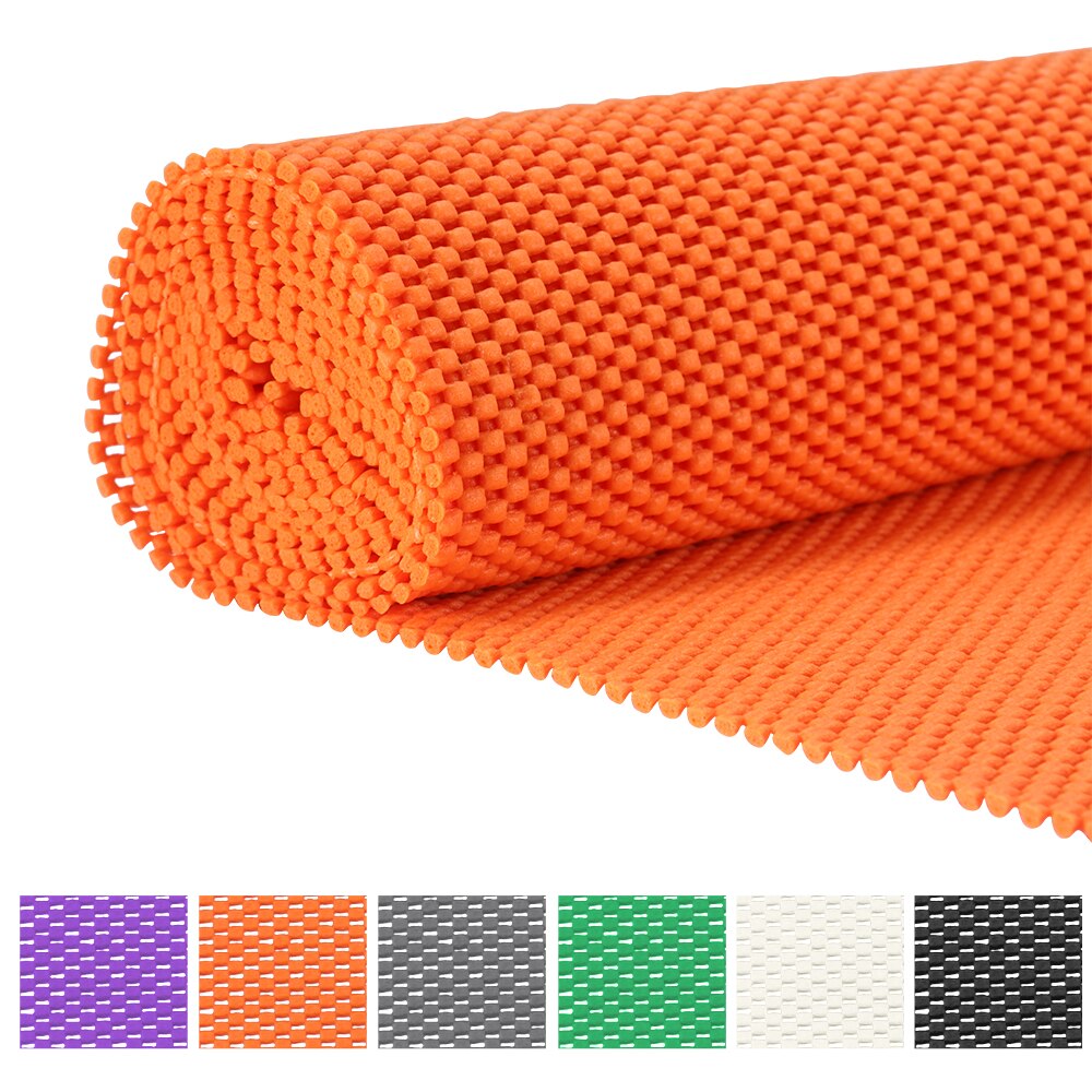 Alfombrilla de espuma de PVC antideslizante para cocina, alfombra para piso de automóvil, armario Interior, baño, tazas, sala de estar, decorativa, DIY: Orange