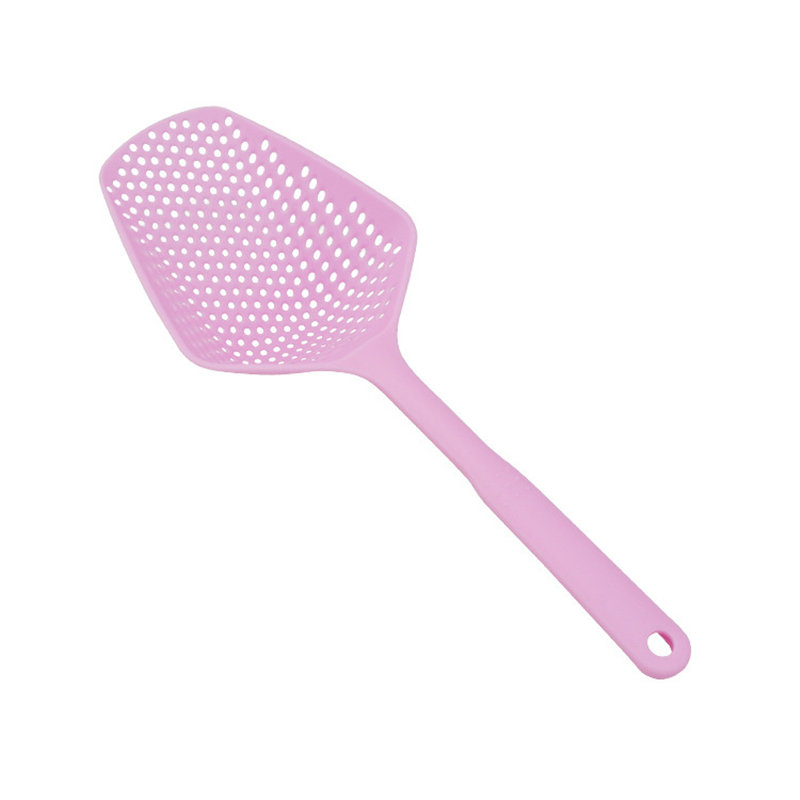 Kitchen Utensils Cookware Cooking Tools Shovels Vegetable Strainer Scoop Nylon Spoon Large Colander Soup Filter Kitchen Tools: Pink
