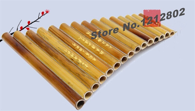 Pan Flute 15 Pipes Natural Bamboo Wind Instrument Panpipe G / F Key Flauta Xiao Handmade Panflute Flauta Musical Instruments