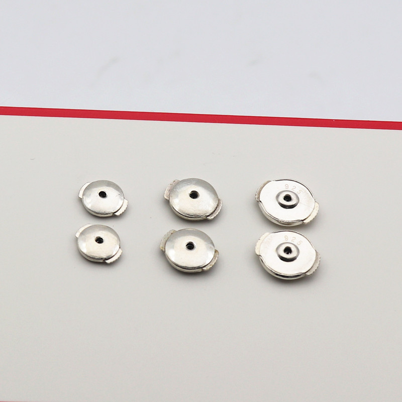 1 paire de dos de boucles d'oreilles en argent Sterling 925 massif, pour goujons de verrouillage, sécurité hypoallergénique, accessoires de fabrication de bijoux à faire soi-même, fournitures
