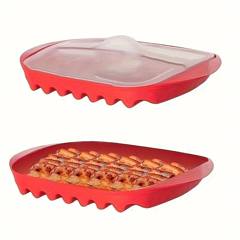Fleck-Backblech, Mikrowellenherd, Grilltablett, Mikrowelle, Mikrowelle, Speck, Braten und Grillen
