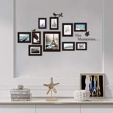 Wall Stickers Wall-Mounted Photo Frame Picture Home DIY 10x Photo Frame Decor Sticker Decoration Bed